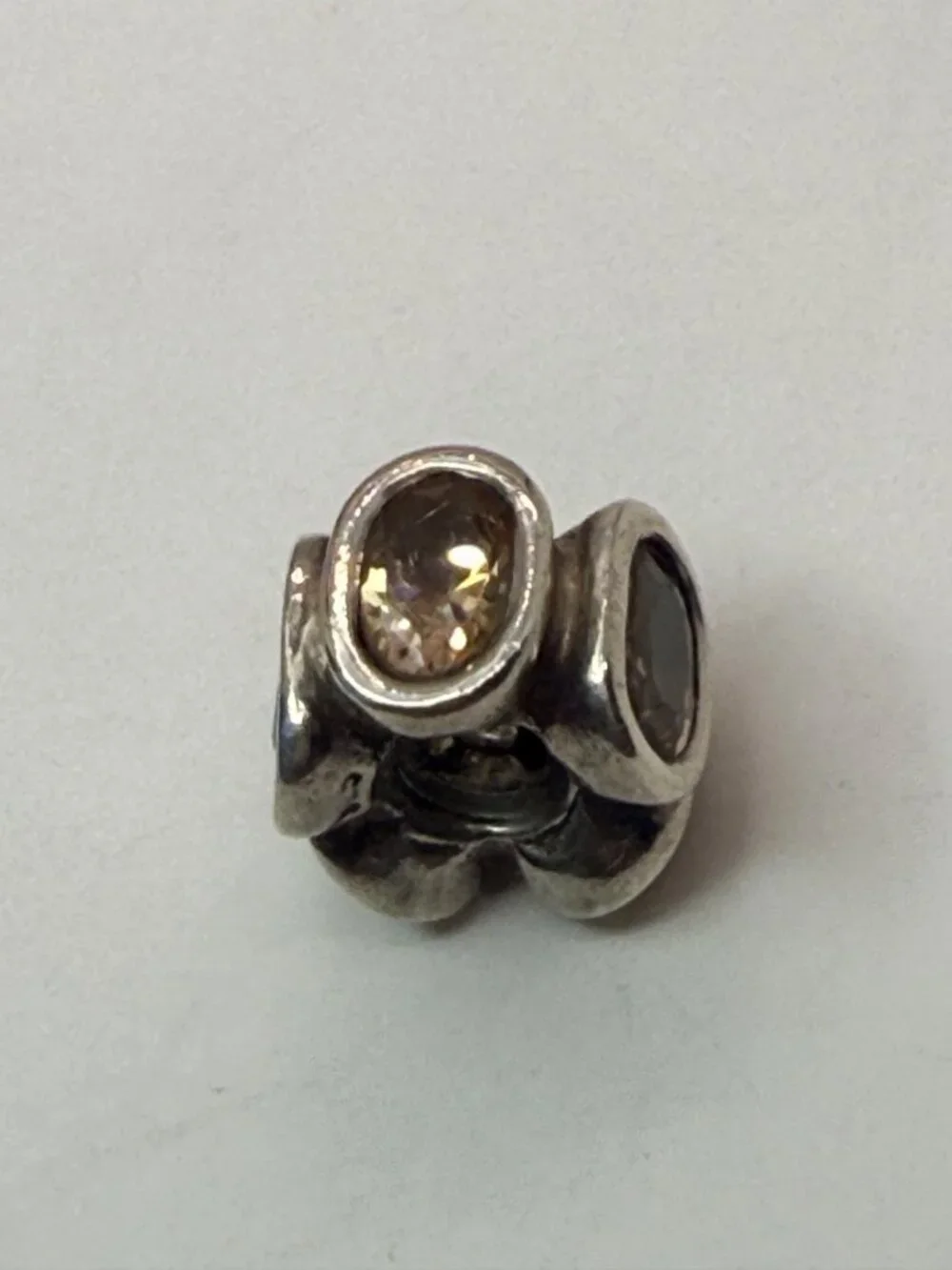 Pandora Retired Natural Light Smoky Quartz Sterling Silver Charm 790351SQ